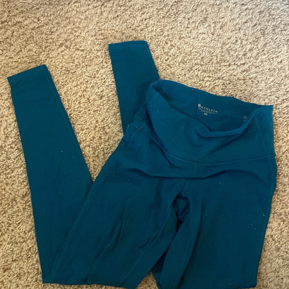Athleta leggings aqua color